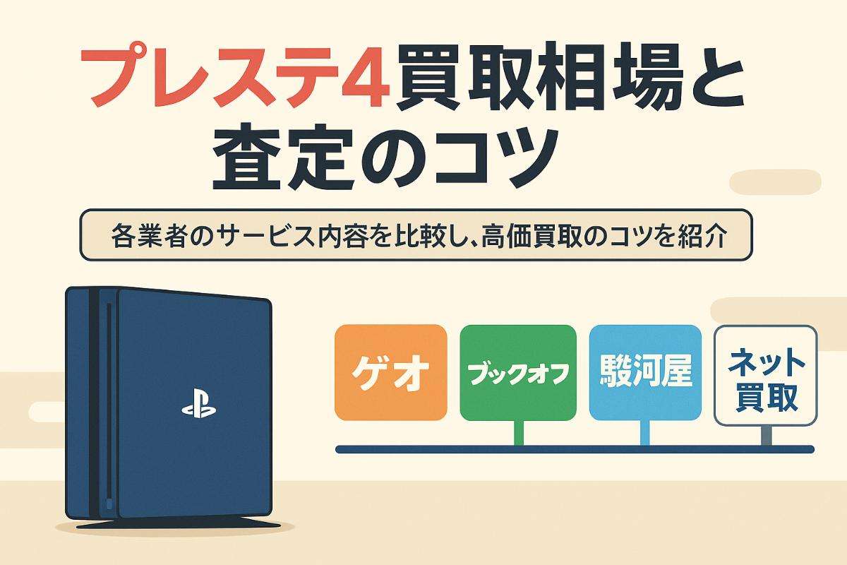 買取プレステ4の本体相場比較と高価査定のコツ業者別サービス解説