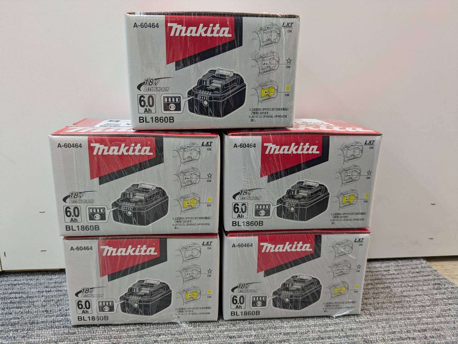 makita 18V 6.0Ah バッテリーパック BL1860B